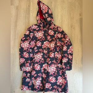 Boden fleece-lined floral raincoat